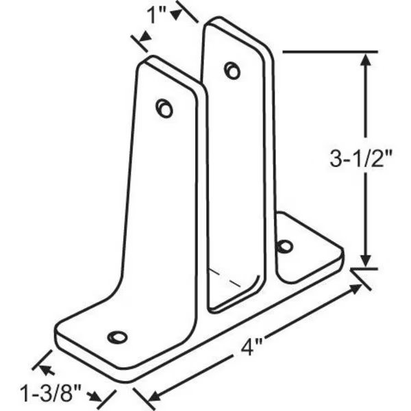 1in Two Ear Wall Bracket, Strybuc, Mfr#: 91-160A